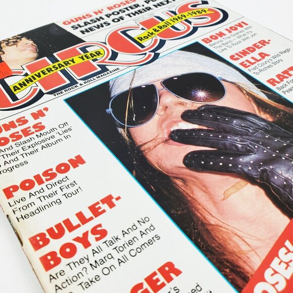 Circus Magazine Guns n' Roses Vintage May 1989 Slash Poster Old Stock Unread - Picture 12 of 12